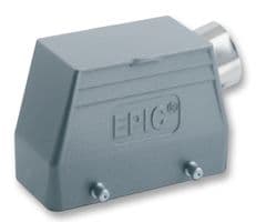 10.0420+12.9544 - LAPP - 10.0420+12.9544 - Connector Backshell, Hood with Cable Gland, EPIC HB Series Connector, 90°, Aluminium Body