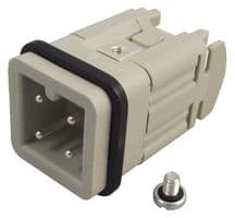 10.4200 - LAPP - 10.4200 - Heavy Duty Connector, 3+PE, Wire Protection, HA, Insert, 3 Contacts, A3/4, Plug, Screw Pin