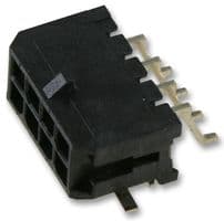 430451009 - MOLEX - 430451009 - Pin Header, Right Angle, Wire-to-Board, 3 mm, 2 Rows, 10 Contacts, Surface Mount Right Angle