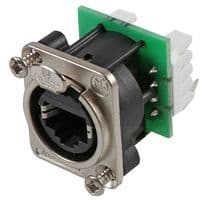 NE8FDV-YK - NEUTRIK - NE8FDV-YK - Modular Connector, RJ45 Jack, 1 x 1 (Port), 8P8C, Cat5e, Cable Mount
