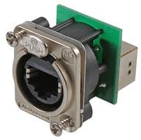NE8FDP - NEUTRIK - NE8FDP - In-Line Adapter, Feed-Through, Cat5e, Adaptor, In-Line, RJ45, RJ45, etherCON D