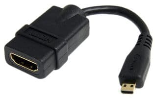 HDADFM5IN - STARTECH - HDADFM5IN - DVI to HDMI Audio / Video Adapter, 5" Cable, HDMI Receptacle, Micro HDMI Plug