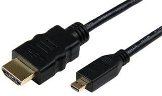 HDADMM1M - STARTECH - HDADMM1M - Audio / Video Cable Assembly, 1m Micro HDMI to HDMI Cable with Ethernet, 4K, Adapter Cable