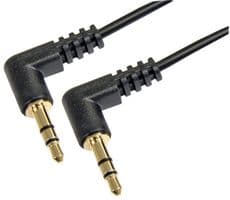 MU1MMS2RA - STARTECH - MU1MMS2RA - Audio / Video Cable Assembly, 1 ft Slim 3.5mm Right Angle Stereo Audio Cable, M/M