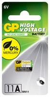 GPPBA11AF002 - GP BATTERIES - GPPBA11AF002 - Battery, 6 V, A11, Alkaline, 38 mAh, Raised Positive and Flat Negative, 1