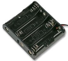 HH-3633 - BUD INDUSTRIES - HH-3633 - Battery Holder, AA, 4 x Through Hole, Wire Leads