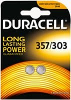 15031685. - DURACELL - 15031685. - Battery, Pack of 2, 1.55 V, SR44, Silver Oxide, 153 mAh, Pressure Contact, 2
