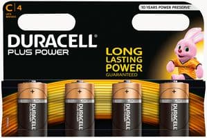 5000394019126 - DURACELL - 5000394019126 - Battery, Plus Power With Duralock, Pack of 4, 1.5 V, C, Alkaline, Raised Positive and Flat Negative