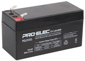 PEL01433 - PRO ELEC - PEL01433 - Rechargeable Battery, 12 V, Lead Acid, 1.2 Ah, T1 Terminals, 1