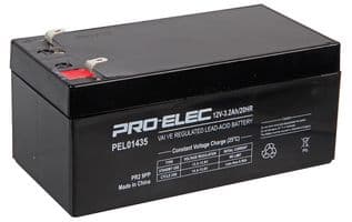 PEL01435 - PRO ELEC - PEL01435 - Rechargeable Battery, 12 V, Lead Acid, 3.2 Ah, T1 Terminals, 1