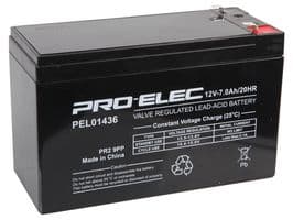 PEL01436 - PRO ELEC - PEL01436 - Rechargeable Battery, 12 V, Lead Acid, 7 Ah, T1 Terminals, 1