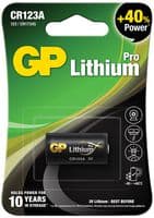 GPPCL123A117 - GP BATTERIES - GPPCL123A117 - Battery, 3 V, CR123A, Lithium Manganese Dioxide, 1.5 Ah, Raised Positive and Flat Negative, 1