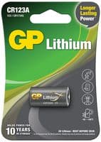 GPPCL123A098 - GP BATTERIES - GPPCL123A098 - Battery, 3 V, CR123A, Lithium Manganese Dioxide, 1.4 Ah, Raised Positive and Flat Negative, 1
