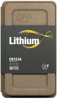 GPPCL123A107 - GP BATTERIES - GPPCL123A107 - Battery, 3 V, CR123A, Lithium Manganese Dioxide, 1.4 Ah, Raised Positive and Flat Negative, 10