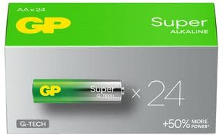 GPPCA15AU006 - GP BATTERIES - GPPCA15AU006 - Battery, Ultra, Pack of 24, 1.5 V, AA, Alkaline, Raised Positive and Flat Negative, 24