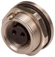 09 0404 80 02 - BINDER - 09 0404 80 02 - Circular Connector, Subminiature Circular Connector, 712 Series, Panel Mount Receptacle, 2 Contacts