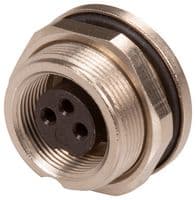 09 0408 80 03 - BINDER - 09 0408 80 03 - Circular Connector, Subminiature Circular Connector, 712 Series, Panel Mount Receptacle, 3 Contacts