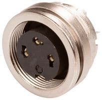 09 0108 00 03 - BINDER - 09 0108 00 03 - Circular Connector, Miniature Circular Connector, 723 Series, Panel Mount Receptacle, 3 Contacts