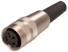 09 0310 00 04 - BINDER - 09 0310 00 04 - Circular Connector, Miniature Circular Connector, 680 Series, Cable Mount Receptacle, 4 Contacts