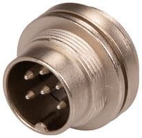 09 0323 00 06 - BINDER - 09 0323 00 06 - Circular Connector, Miniature Circular Connector, 680 Series, Panel Mount Plug, 6 Contacts
