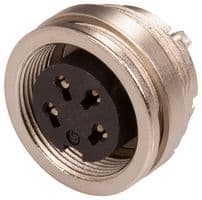 09 0312 00 04 - BINDER - 09 0312 00 04 - Circular Connector, Miniature Circular Connector, 680 Series, Cable Mount Receptacle, 4 Contacts