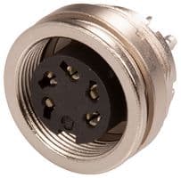 09 0316 00 05 - BINDER - 09 0316 00 05 - Circular Connector, Miniature Circular Connector, 680 Series, Panel Mount Receptacle, 5 Contacts