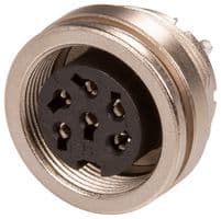 09 0324 00 06 - BINDER - 09 0324 00 06 - Circular Connector, Miniature Circular Connector, 680 Series, Panel Mount Receptacle, 6 Contacts
