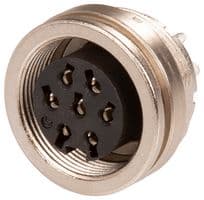 09 0328 00 07 - BINDER - 09 0328 00 07 - Circular Connector, Miniature Circular Connector, 680 Series, Panel Mount Receptacle, 7 Contacts