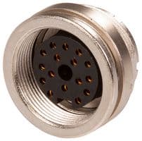 09 0340 00 16 - BINDER - 09 0340 00 16 - Circular Connector, Miniature Circular Connector, 680 Series, Panel Mount Receptacle, 16 Contacts