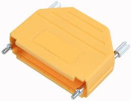 MHDPPK25-Y-K - MH CONNECTORS - MHDPPK25-Y-K - D Sub Backshell, Yellow, MHDPPK, DB, 180°, Nylon (Polyamide) Body