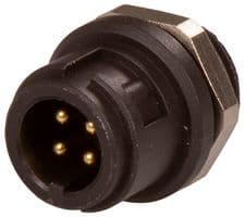 09 0981 00 04 - BINDER - 09 0981 00 04 - Circular Connector, Subminiature Circular Connector, 710 Series, Panel Mount Plug, 4 Contacts