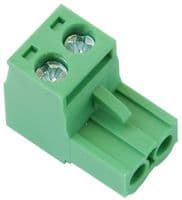 20.950M/2-E - IMO PRECISION CONTROLS - 20.950M/2-E - Pluggable Terminal Block, 5 mm, 2 Ways, 28 AWG, 14 AWG, 1.5 mm², Screw