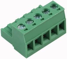 20.950M/5-E - IMO PRECISION CONTROLS - 20.950M/5-E - Pluggable Terminal Block, 5 mm, 5 Ways, 28 AWG, 14 AWG, 1.5 mm², Screw