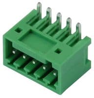 20.2500MH/5-E - IMO PRECISION CONTROLS - 20.2500MH/5-E - Terminal Block, Horizontal, Header, 2.5 mm, 5 Ways, 5 A, 130 V, Through Hole Right Angle