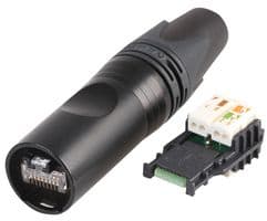 NE8MX6-B - NEUTRIK - NE8MX6-B - Modular Connector, RJ45 Plug, 1 x 1 (Port), 8P8C, Cat6a, IP65, Cable Mount