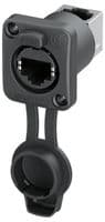 NE8FDPU-TOP - NEUTRIK - NE8FDPU-TOP - In-Line Adapter, Top Airtight Angled, IP65/IP67, Adaptor, In-Line, RJ45 Socket, RJ45 Socket