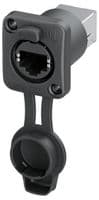 NE8FDPS-TOP - NEUTRIK - NE8FDPS-TOP - In-Line Adapter, Top Airtight, IP65/IP67, Adaptor, In-Line, RJ45 Socket, RJ45 Socket