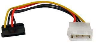 SATAPOWADAPR - STARTECH - SATAPOWADAPR - Computer Cable, 6in 4 Pin LP4 to Right Angle SATA Power Cable Adapter