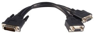 DMSVGAVGA1 - STARTECH - DMSVGAVGA1 - Computer Cable, DMS-59 Plug, D Subminiature H/D Socket, VGA, 15 Way, 0.7 ft, 200 mm, Black
