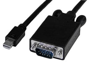 MDP2VGAMM3B - STARTECH - MDP2VGAMM3B - Audio / Video Cable Assembly, Mini DisplayPort Plug, D Subminiature H/D Plug, VGA, 15 Way