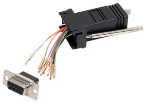 GC98FF - STARTECH - GC98FF - Connector Adapter, DB9 to RJ45 Modular Serial Adapter, Black