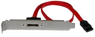 ESATAPLT18IN - STARTECH - ESATAPLT18IN - Computer Cable, SATA Data 7 Way Plug, eSATA Socket, 18 ", 457 mm, Red
