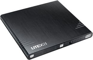 EBAU108 - LITE-ON - EBAU108 - DVD Writer, External, 8x Ultra Slim, Link2TV Connectivity, Black