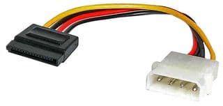 SATAPOWADAP. - STARTECH - SATAPOWADAP. - Computer Cable, Molex 4-pin Plug, SATA 15 Way Receptacle, 6 ", 153 mm, Multi-coloured