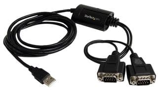 ICUSB2322F - STARTECH - ICUSB2322F - 2-Port FTDI USB to Serial RS232 Adaptor Cable with COM Retention