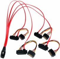 SAS808782P50 - STARTECH - SAS808782P50 - Computer Cable, 50cm Serial Attached SCSI Mini SAS Cable SFF8087 to 4x SFF8482
