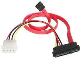 SAS729PW18 - STARTECH - SAS729PW18 - Computer Cable, SATA Data 7 Way Socket, SAS HDD (29 pin) and power, 18 ", 457 mm, Red