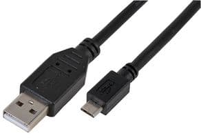 PSG91470 - PRO SIGNAL - PSG91470 - USB Cable, Type A Plug to Micro Type B Plug, 1 m, 3.28 ft, USB 2.0, Black