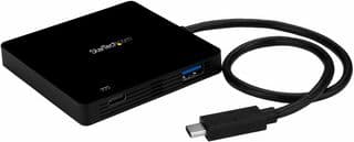 HB30C3APD - STARTECH - HB30C3APD - 3 Port USB 3.0 Hub, USB-C to 3x USB-A and USB-C Power Delivery, Black