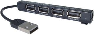25-0054 - CONNEKT GEAR - 25-0054 - Hub, USB 2.0, 4 Port, Black, Speeds up to 480Mbps, Bus Powered